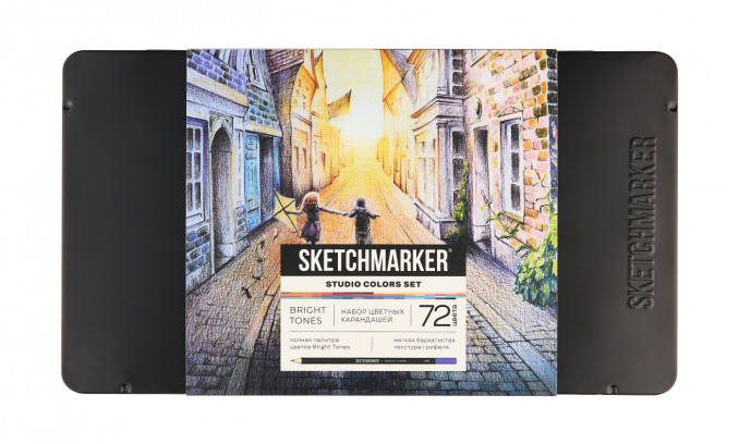 Набор карандашей цветные SKETCHMARKER STUDIO "Студия" 72 цвета, жестяной пенал