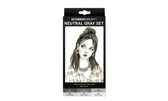 Набор BRUSH PRO 6 NEUTRAL GRAY SET (6 маркеров)